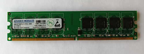 Memoria Ram Pc Ddr2 1gb Pc2-6400 | Advance Modules Am1gt1 (Usado)