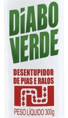Kit C/6unidades = Desentupidor Pias E Ralos Diabo Verde 300g