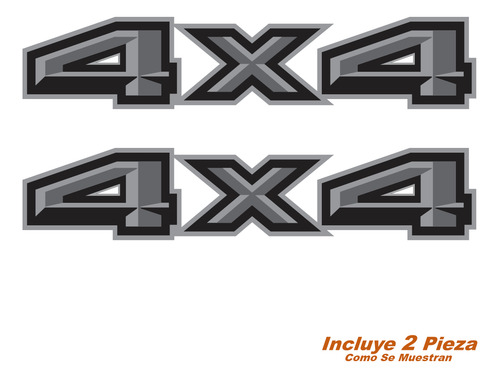 Calcomanias Car Decal 4x4 P/ Pick Up 2 Pzas Impresas