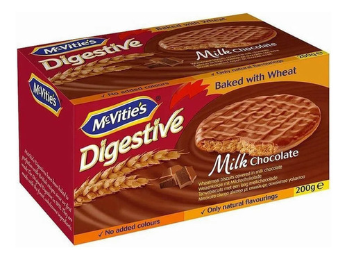 Biscoito Digestive Com Chocolate Ao Leite Mc Vitie´s 200g