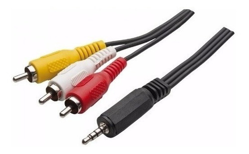 Cabo P2 X Av 3 Rca Tv Led Lcd Gps Dvd Receptores Áudio Vídeo