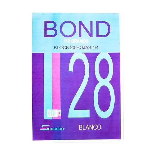 Block Bond 28 1/4 Blanco * Unidad