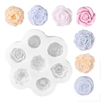 Comprar Molde De Silicón De Flores Rosas Para Hacer Jabones Vela