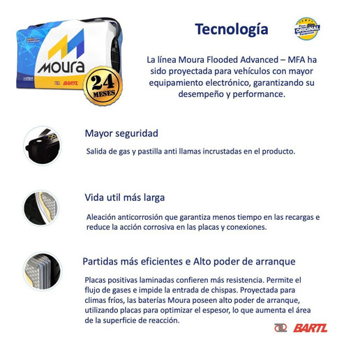 Bateria Moura 120 Amp 24 Meses Envío Gratis