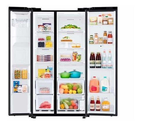 Geladeira Side By Side Family Samsung 2 Portas Inox E Preto