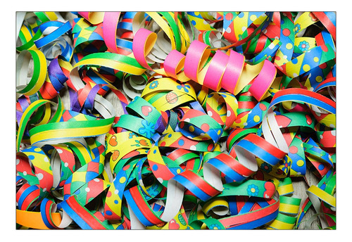 Fundo Fotográfico 2,20x1,50 Carnaval Serpentina Coloridas 13 Cor UNICA Desenho impresso Carnaval Serpentinas