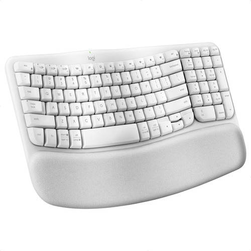 Teclado Inalámbrico Ergonómico Wave Keys Bolt Bt White Sp Color del teclado Blanco Idioma Español