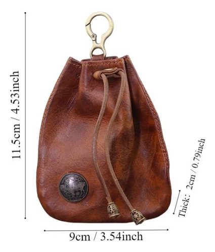 Z Monedero Vintage Para Mujer, Con Verduras Frotadas A Mano
