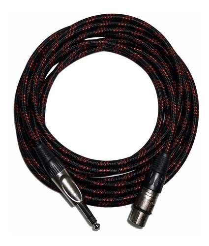 Imagen 2 de 3 de Cable Canon Xlr Hembra A Plug Balanceado Profesional 6 Mts