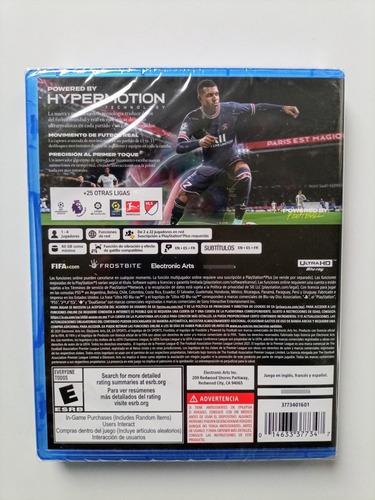 Imagen 2 de 4 de Fifa 22 Fifa 2022 Juego Ps5 Nuevo Y Sellado