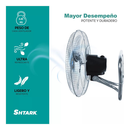 Ventilador Metálico 18 Pulgadas 45.72 Cm 60 Negro Metálico Metálico 3