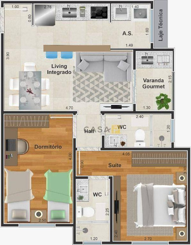 Imagem 12 de 12 de Apartamento Com 2 Dormitórios À Venda, 56 M² Por R$ 212.000,00 - Vila Cordenonsi - Americana/sp - Ap0824