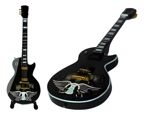 Mini Guitarra Estilo Joe Perry - Aerosmith (logo Band And Ph