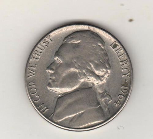 Estados Unidos Moneda 5 Centavos Año 1964 - Km A192 - Mb+