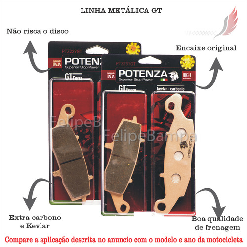 Kit Pastilha Diant Potenza Dl650 Dl1000 V-strom 229gt+231gt