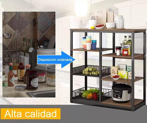 Armario Multiusos Mueble De Multicapa Para Cocina Estantes Blanco