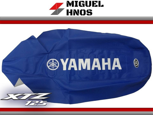 Funda Asiento Yamaha Xtz 125 Azul Compl. Con Letras