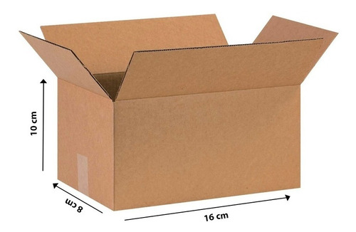 Caja Carton E-commerce 16x8x10 Cm Paquete 20 Piezas 