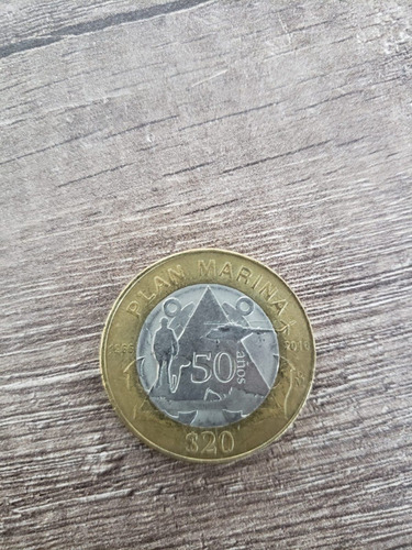 Moneda 20 Pesos Plan Marina