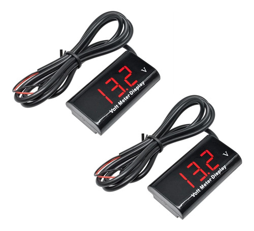 2 Pieces Dc3-18v Car Digital Voltmeter Gauge,aideepen 12v Re