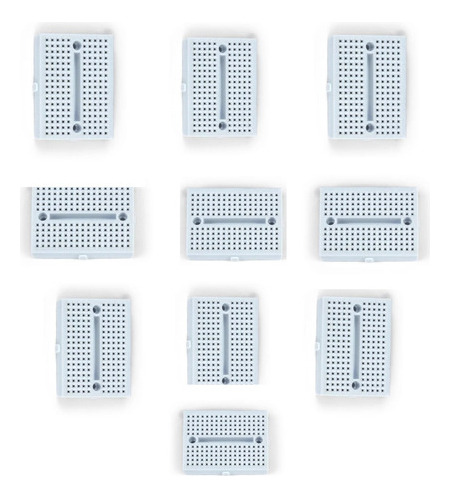 100 Mini Protoboard 170 Pontos Cor Branca Com Nota Fiscal