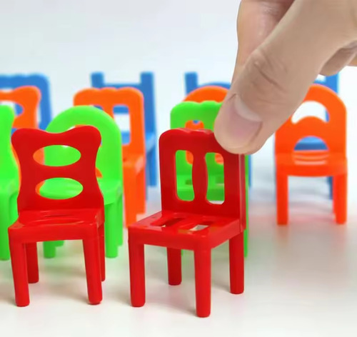 Juego Mesa Mini Sillas Apilables Equilibrio Destreza 72pzs