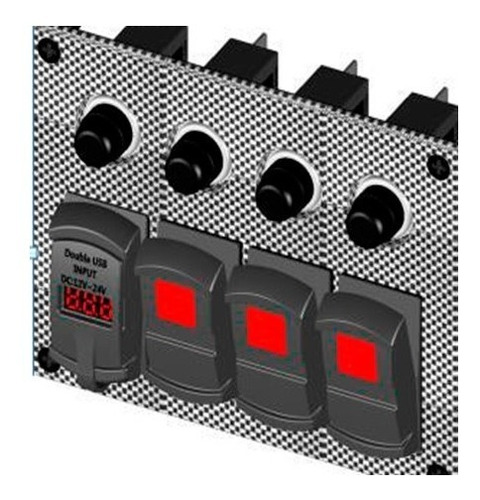 Panel Electrico 3 Llaves +voltimetro +usb - Magnum 