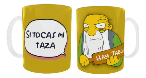 Mug Taza 11 Onz Los Simpson Si Tocas Mi Taza Ha Tabla