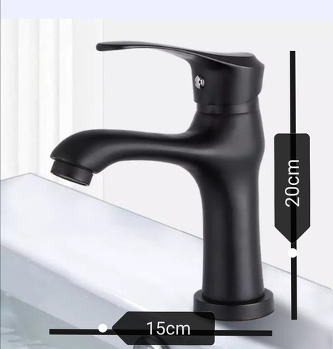 Llave De Baño, Llave Lavamanos, Negro Mate