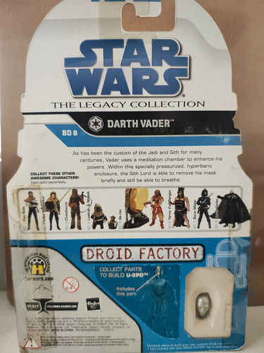 Star Wars They Legacy Collection Darth Vader (droid Factory) (Usado)