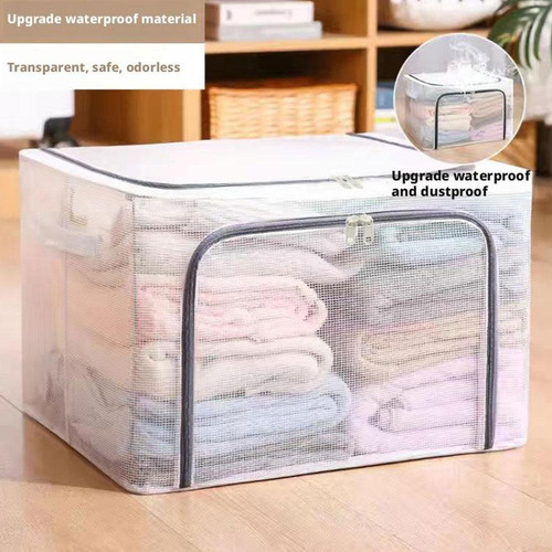 L Caja De Almacenamiento De Ropa Grande Transparente De