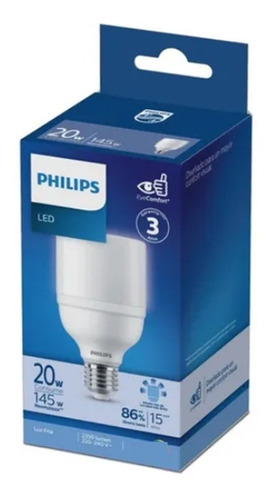 Imagen 2 de 3 de Lamparas Led Philips Alta Potencia E27 20w Luz Fria/calida