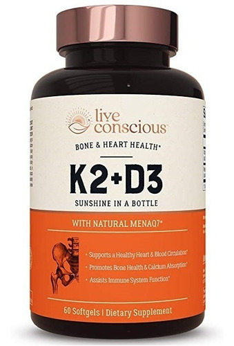 Vitamina K2 Mk7 Con Suplemento D3 Por Livewell | Apoyo De Sa