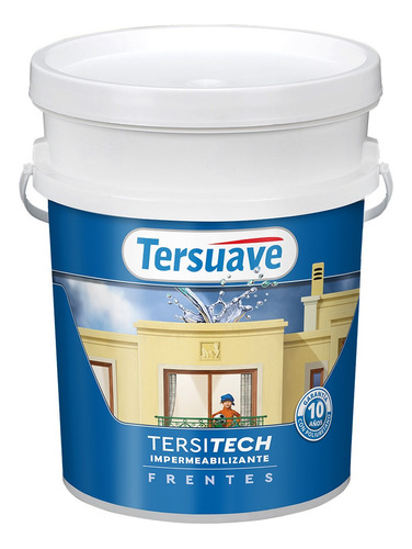 Pintura Impermeabilizante Frentes Blanco 10 Lts Tersuave