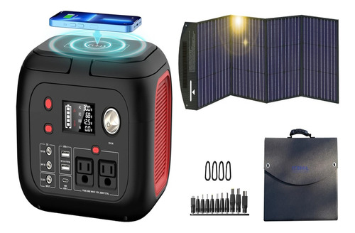 Kit Cargador Energia 110v 300w + Panel Solar 100w Power Bank