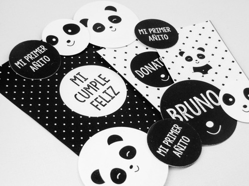 Imagen 4 de 5 de Kit Imprimible De Cumpleaños Oso Panda Candy Bar Osito Panda