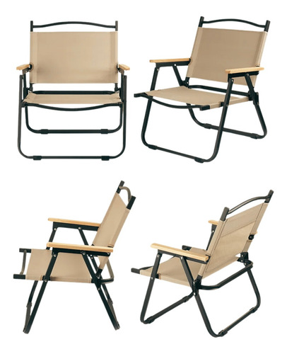 Silla Kermit Camping Plegable Portátil Playa Picnic Pesca