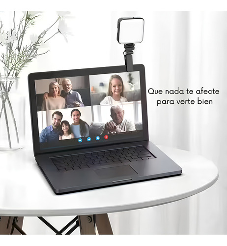Luz Led Rgb Profesional Portátil Para Fotografía Con Mini clip agarradera Celular Usb Recargable Regulable Video Selfies Maquillaje Contenido Redes Sociales Iluminación Estudio Comerliv 1 pieza