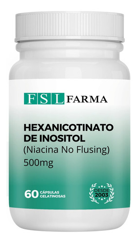 Hexanicotinato De Inositol 500mg 60 Cápsulas