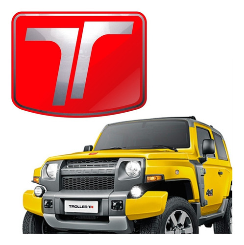 Adesivo Emblema Capô Troller T4 Resinado Modelos 2015 A 2019
