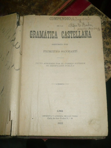 Compendio De La Gramatica Castellana