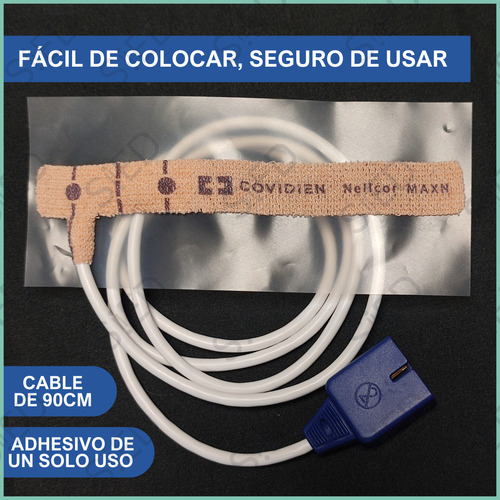 Sensor De Oximetro Nellcor Maxni Neonatal Adulto X5 Unidades