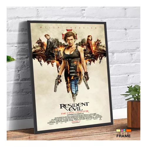 Quadro Pôster Filme Resident Evil 6 O Capítulo Final M1 60x90