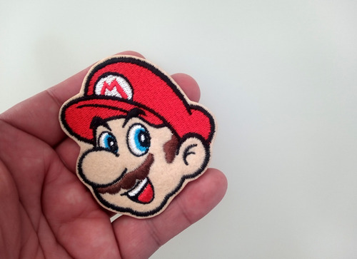 Mario Bros Personaje Parche Bordado 1 Pza 6 X 7 Cm