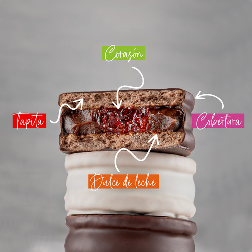 Alfajores Guolis Mix Corazón De Frutas Línea Tienda X12 U.