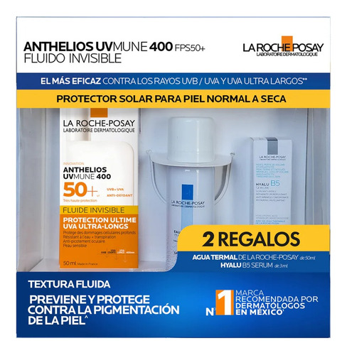 Pack Fluido Invisible Fps 50+50 Ml +termal 50+hyalub5 Serum
