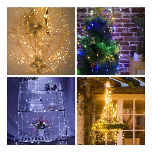 200 Leds Hadas Alambre De Cobre Cadena Luz Cascada Lámpara C