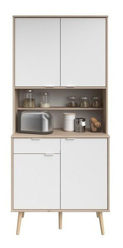 Alacena Sofort 4 Puertas Blanco Y Ro Këssa Cdmx Color Marrón Claro