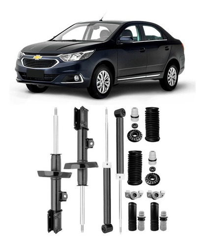 4 Amortecedores Cobalt +kit Diant/trasei Complet 11 12 13 14