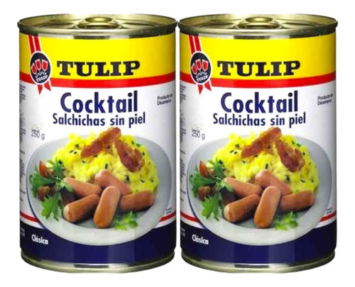 2 Latas Salchichas Cocktail Tulip 405g Dinamarca